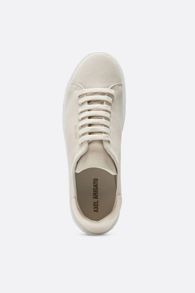 Basket Axel Arigato CLEAN 90 SUEDE Blanche Blanche Homme | HZN-44526384